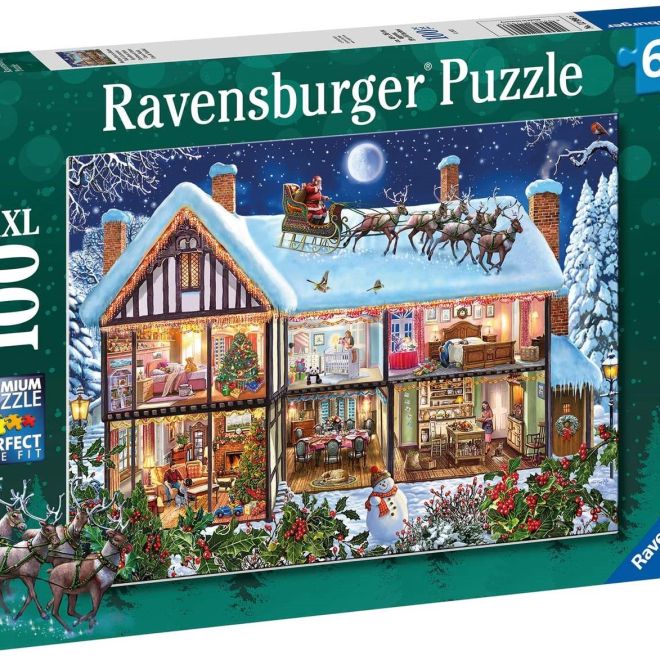 RAVENSBURGER Puzzle Vánoce doma XXL 100 dílků
