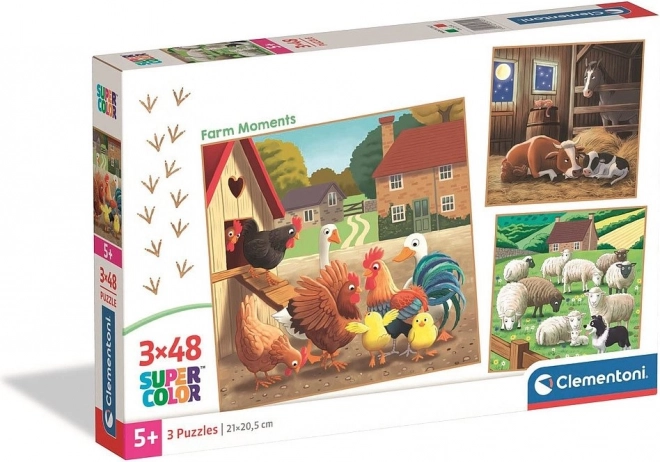 Puzzle Chvíle na Farmě 3x48 dílků