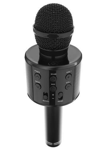 Bezdrátový karaoke mikrofon s reproduktorem – Černý
