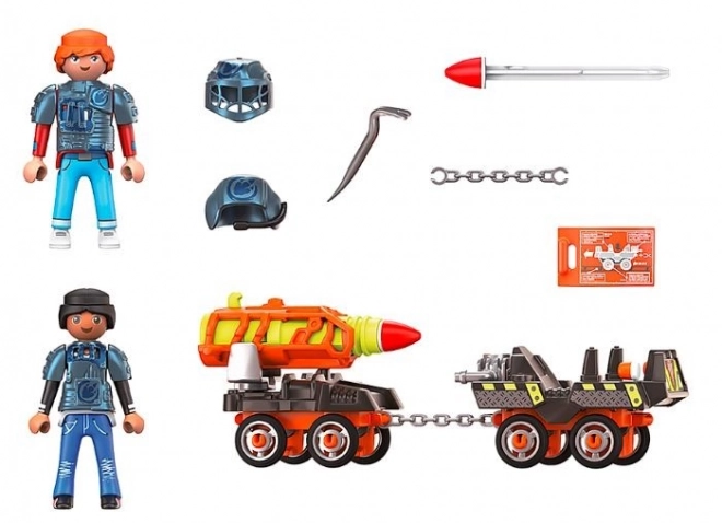 DINO Rise 70929 Dino Mine set Vozík s raketou