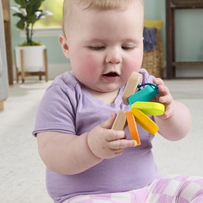 Fisher Price dřevěná klapající housenka