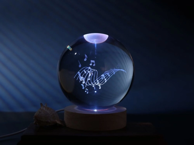 Křišťálová lampa Hudba 10 cm