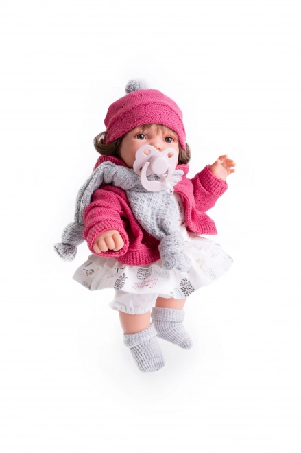 Antonio Juan 12033A PETIT HAIR - realistická panenka se zvuky a měkkým látkovým tělem - 27 cm