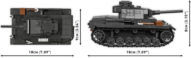 COBI 2289 II WW Panzer III Ausf J, 1:35, 590 k, 1 f