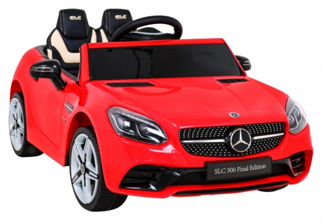 Mercedes Benz SLC300 Dětské auto na baterie Červené + zvuky MP3 Světla + dálkové ovládání + pomalý start