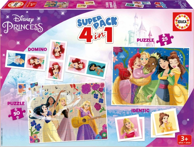 EDUCA Soubor her Disney princezny 4v1