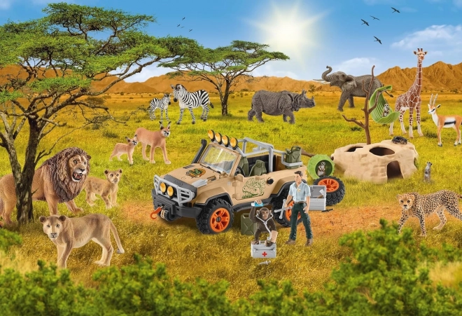 SCHMIDT Puzzle Schleich V Savaně 60 dílků + figurka Schleich