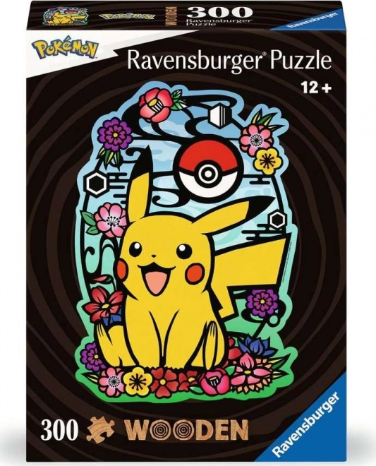 RAVENSBURGER Dřevěné obrysové puzzle Pikachu 300 dílků