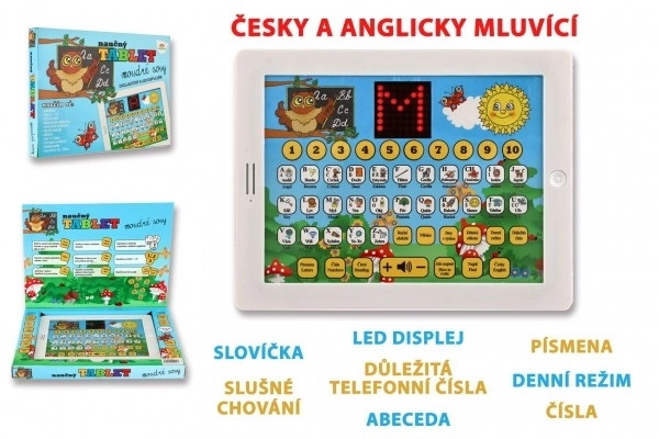 Dvojjazyčný naučný tablet moudré sovy