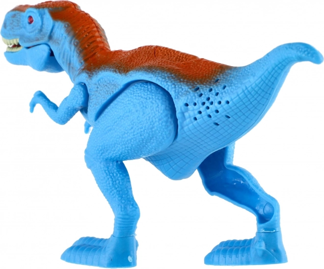 Dinosaurus T-Rex plast 18cm na baterie se zvukem se světlem v krabici 21x15x6,5cm