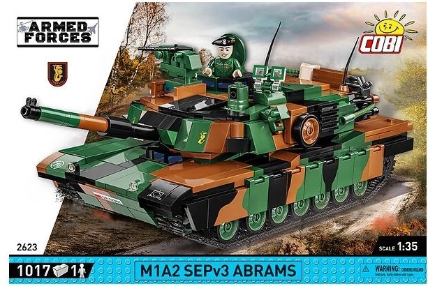 COBI 2623 Armed Forces Abrams M1A2 SEPv3, 1:35, 1000 k, 1 f