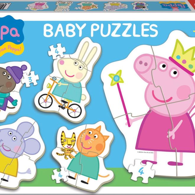 EDUCA Baby puzzle Prasátko Peppa 5v1 (3-5 dílků)