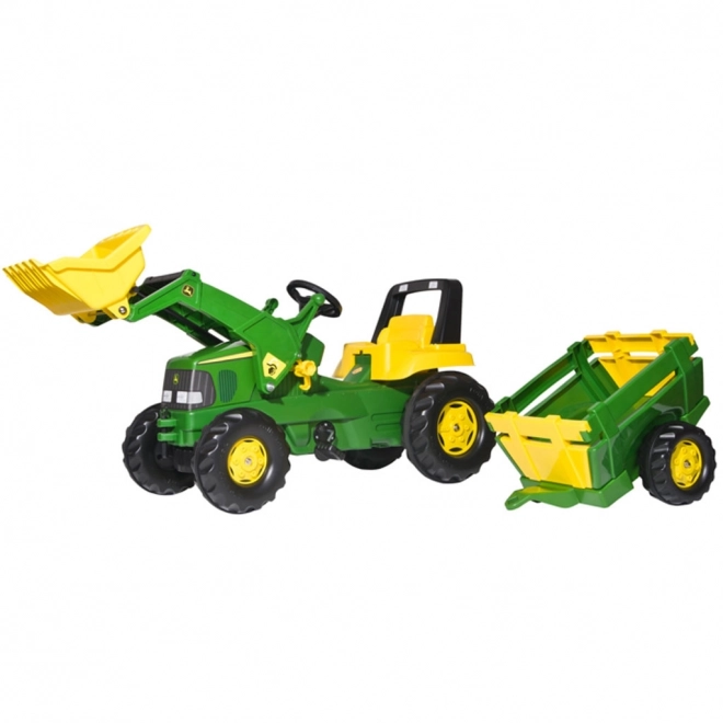Dětský šlapací traktor s vlečkou John Deere
