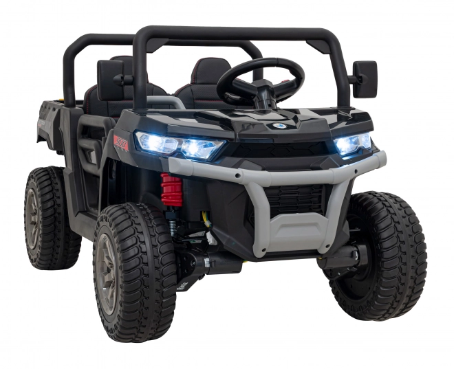 Auto Pick-Up Speed 900 pro děti černé + pohon 4x4 + pohyblivá pumpa + zavazadlový prostor + dálkové ovládání + lopata + LED audio