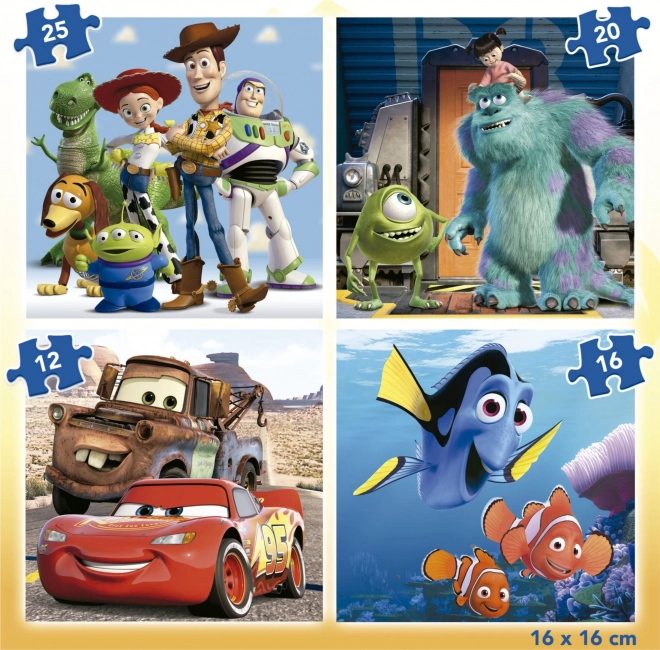 EDUCA Puzzle Disney Pixar 4v1 (12,16,20,25 dílků)