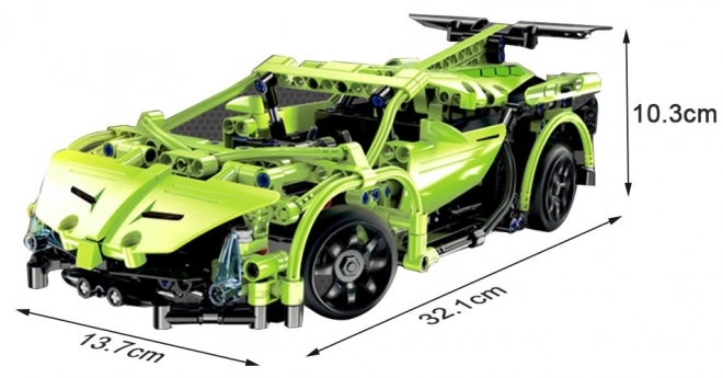 Stavebnice technic R/C sportovní auto na dálkové ovládání 453ks