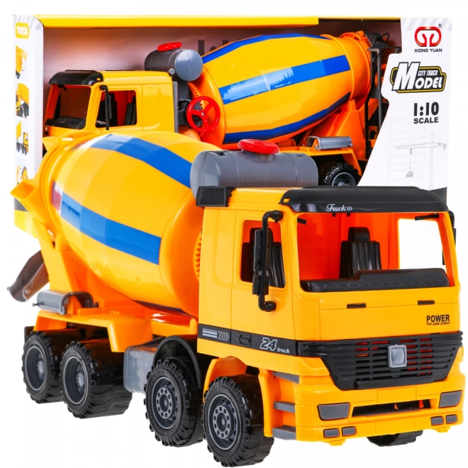 Míchačka na beton pro děti 3+ Realistický model 1:10 + pohyblivé části + otočný kbelík