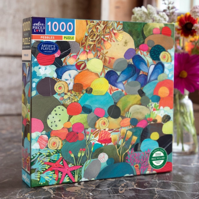 EEBOO Čtvercové puzzle Kamínky 1000 dílků