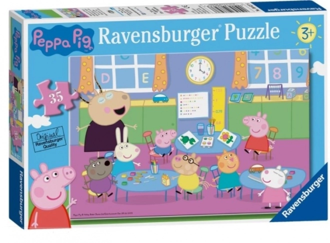 Puzzle 35 dílků Prasátko Peppa a celá třída