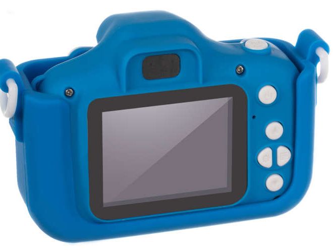 Dětský digitální fotoaparát s motivem kočičky – Modrý