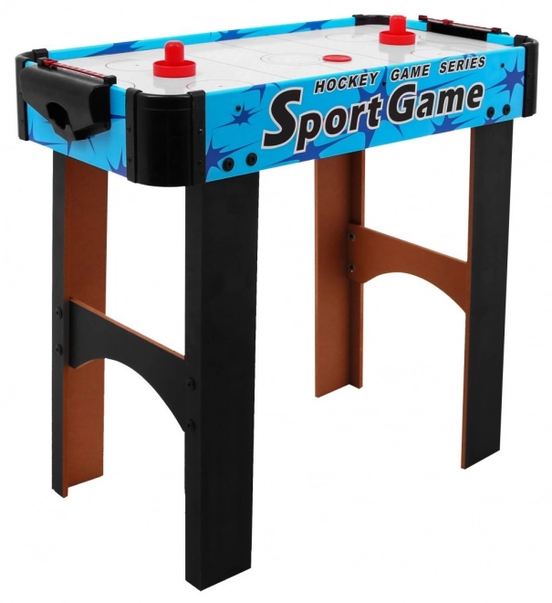 Dětský Air Hockey Blue + MDF stůl + Vzduchové dmychadla + Houbové disky