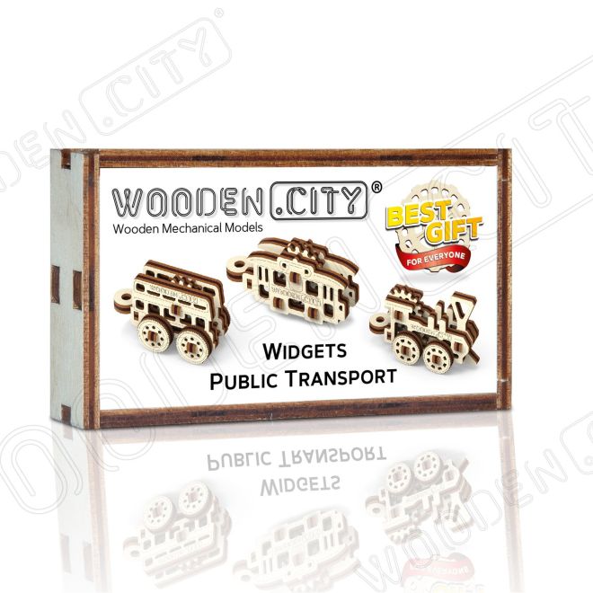 WOODEN CITY 3D puzzle mini sada Widgets: Dopravní prostředky 36 dílků
