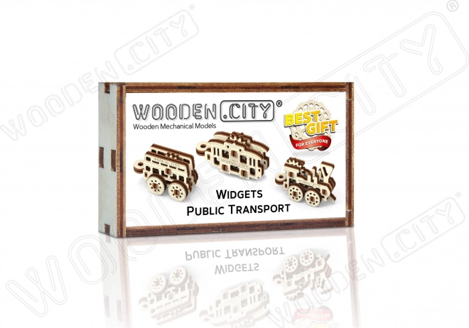 WOODEN CITY 3D puzzle mini sada Widgets: Dopravní prostředky 36 dílků