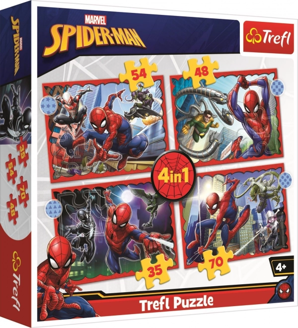 Puzzle 4v1 Hrdinný Spider-Man