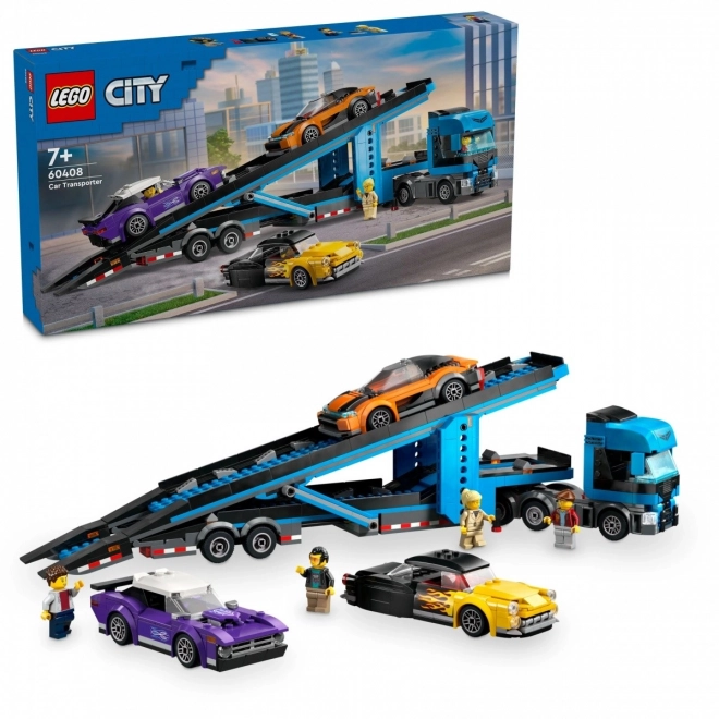 LEGO City 60408 Kamion pro přepravu aut se sporťáky