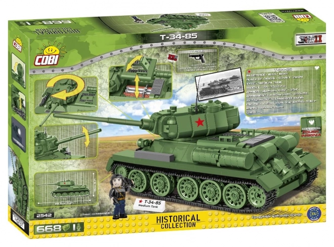 COBI 2542 II WW T-34-85, 668 k, 1 f