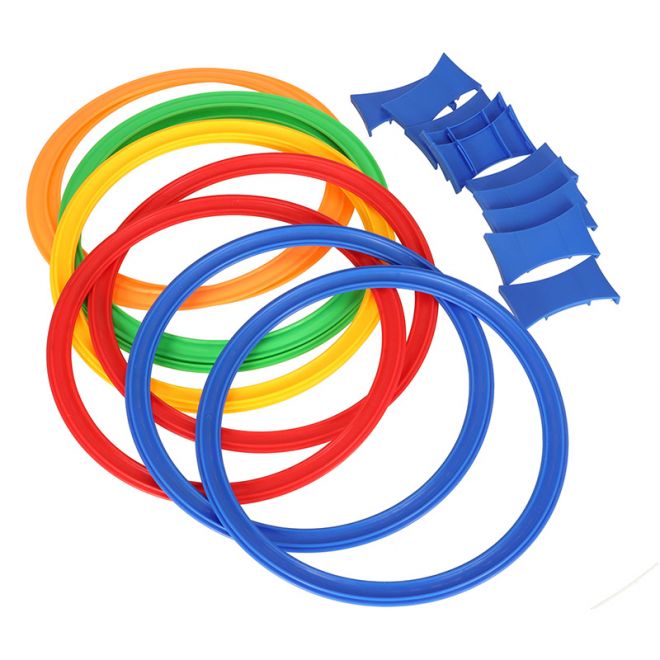Hra ve třídě barevné obruče 10 kol a konektory