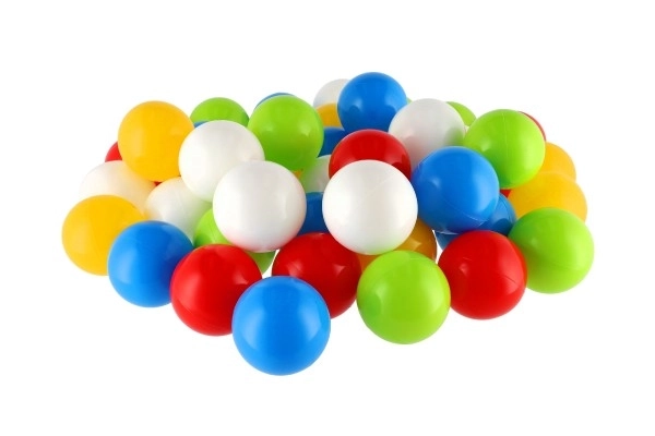 Míček/Míčky do hracích koutů 8cm barevný 60ks v síťce 24m+