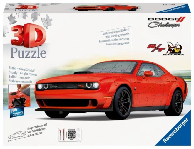 3D puzzle Dodge Challenger R/T Scat Pack Widebody 108 dílků