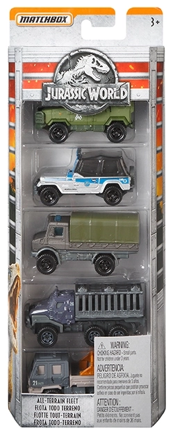 Matchbox 5 kusů angličáků Jurský svět