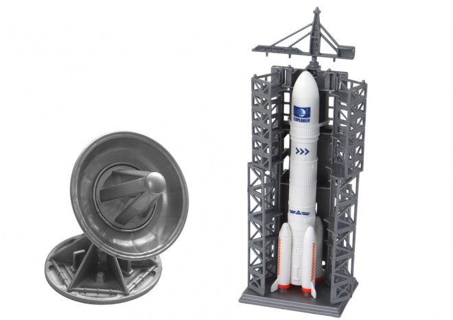 Vesmírná mise Vesmírná sada Raketa Astronaut Kosmická loď 5 ele