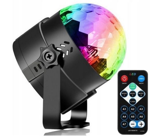 LED barevný projektor - disko koule
