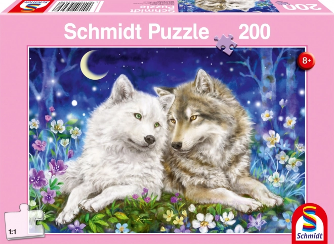 Puzzle Huňatí vlci 200 dílků