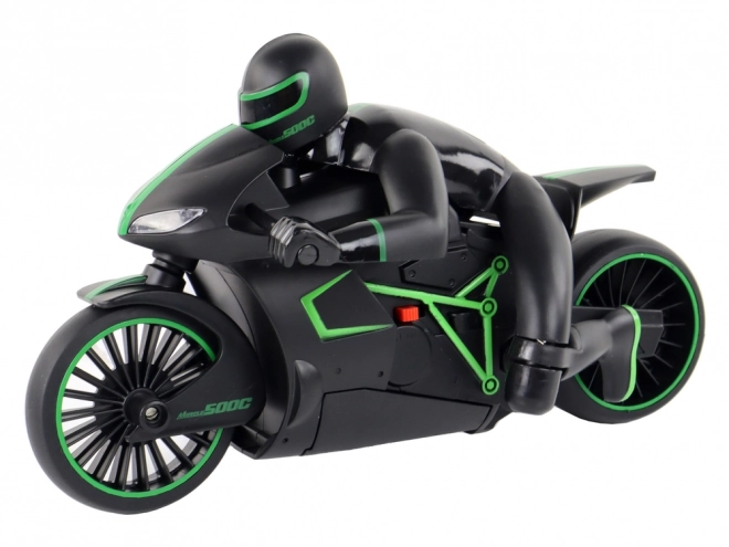 Zelený RC motocykl pro děti