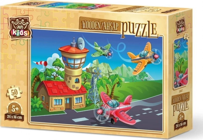 ART PUZZLE Dřevěné puzzle Blázniví piloti 50 dílků