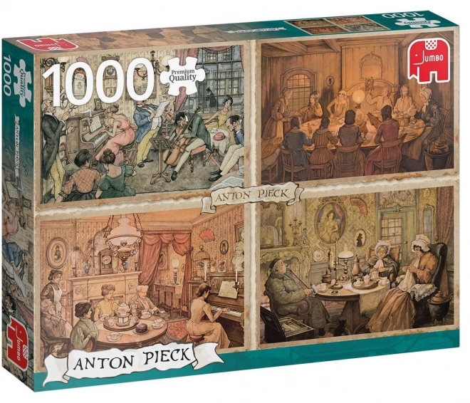 JUMBO Puzzle Setkání v obývacím pokoji 1000 dílků