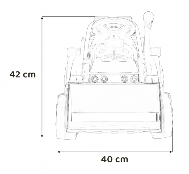 Dětský elektrický traktor s radlicí modrý