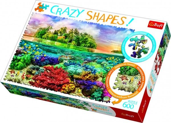 Trefl Puzzle Tropický ostrov / 600 dílků, Crazy Shapes