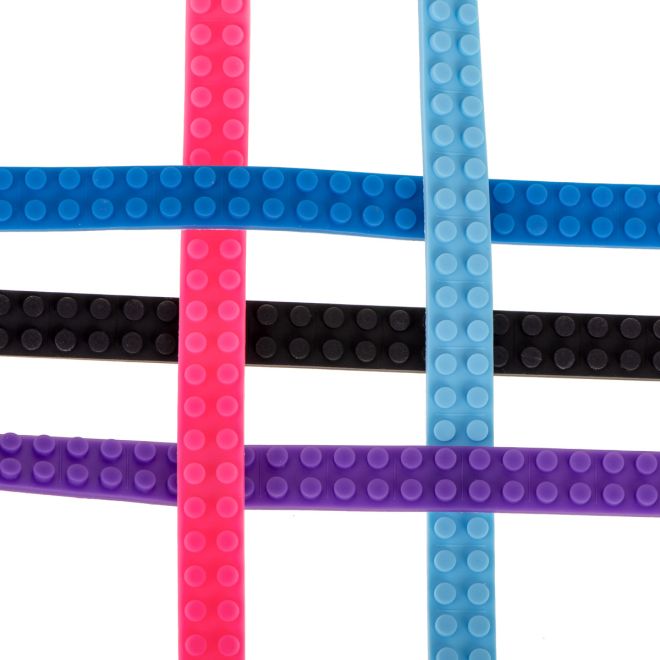 Stavebnicová páska kompatibilní s Lego  - 90 cm – Růžová