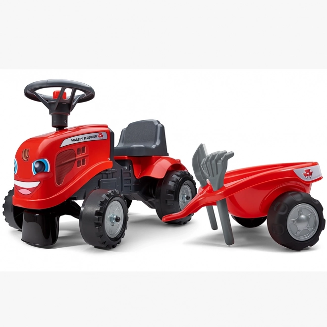 Odstrkovadlo traktor Massey Ferguson červené s volantem a va