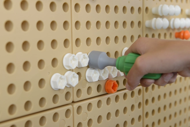 Masterkidz sada nářadí s vrtačkou a 8 prvky pro vědecko-kreativní tabuli STEM