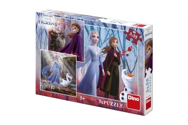 Puzzle 3v1 Ledové království II - 3 x 55 dílků