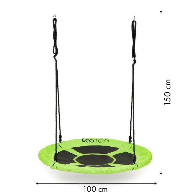 Zahradní houpačka Čapí hnízdo 100cm ECOTOYS Zelená