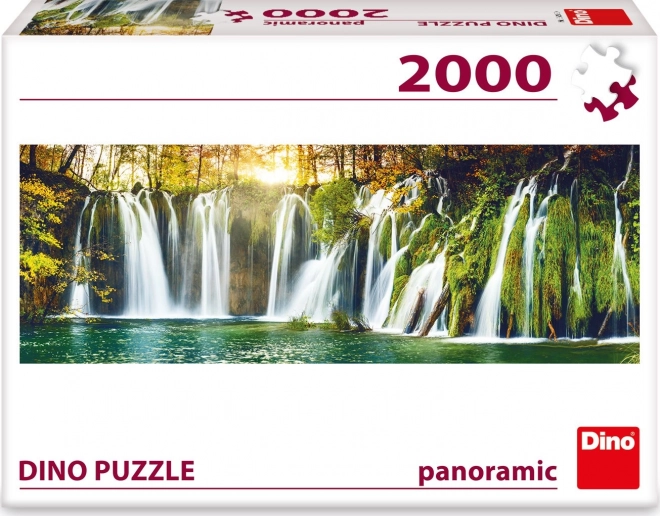 Puzzle Plitvické vodopády - panoramatická skládačka 2000 dílků