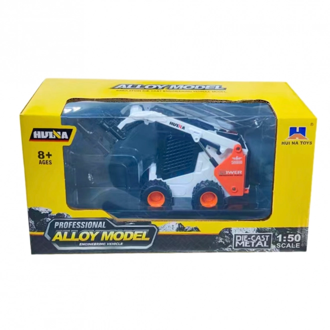Kovový bílý nakladač s drapákem 1:50