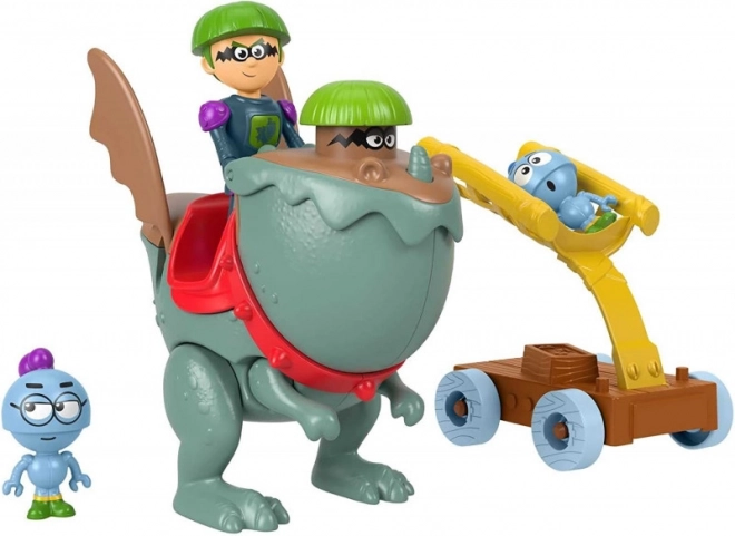 Sada figurek rytíře Gus Little Great Dragon + rytířský katapult HGP55